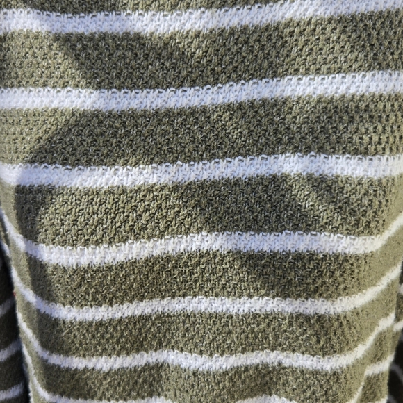 Pink Clover Green White Striped Pullover Sweater - Picture 5 of 11